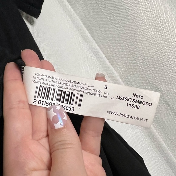 Piazza Italia Twist Back Black Blouse Small - Picture 7 of 9